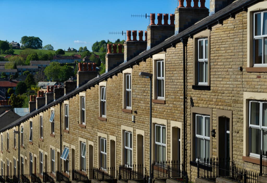 Terraced houses on a hillside
