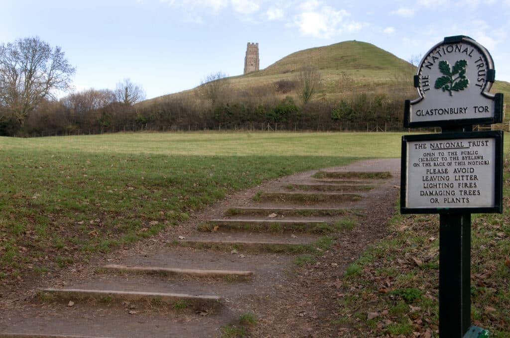 Pathway leading to Glastonbury Tor